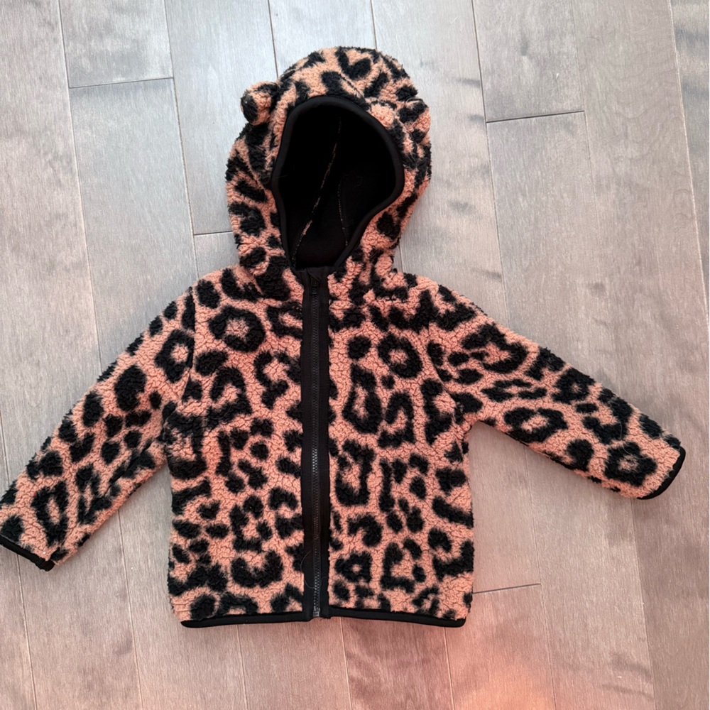 Leopard Print Fleece Jacket